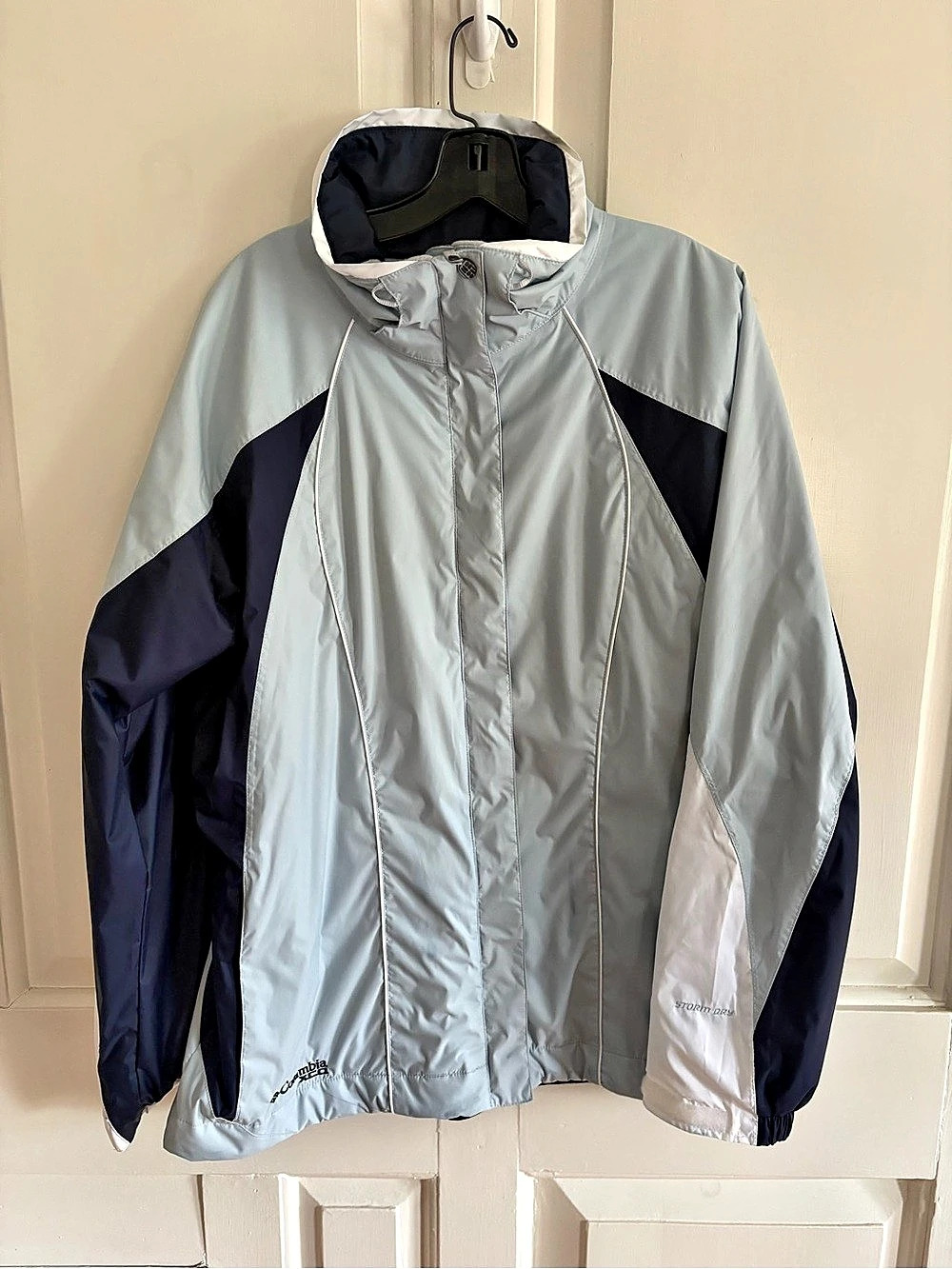 Columbia XCO Storm Dry Interchange Jacket Womens XL Blue Navy Colorblock